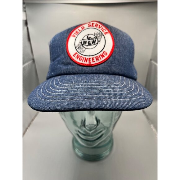 Vintage Field Service Engineering Denim Snapback Hat R3 - Picture 1 of 4